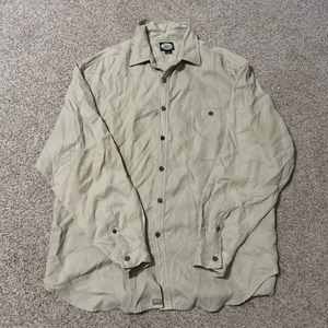 Tommy Bahama Cream Lightweight Shirt Made in Hong kong, 100 Tencel Material